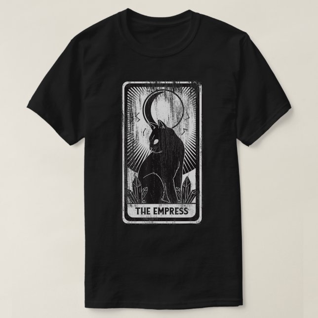 Camiseta Black Cat Empress Tarot d (Diseño del anverso)