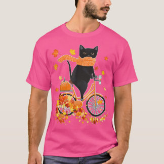 Camiseta Black Cat Go Ciclismo Otoño Fall Acción de Gracias