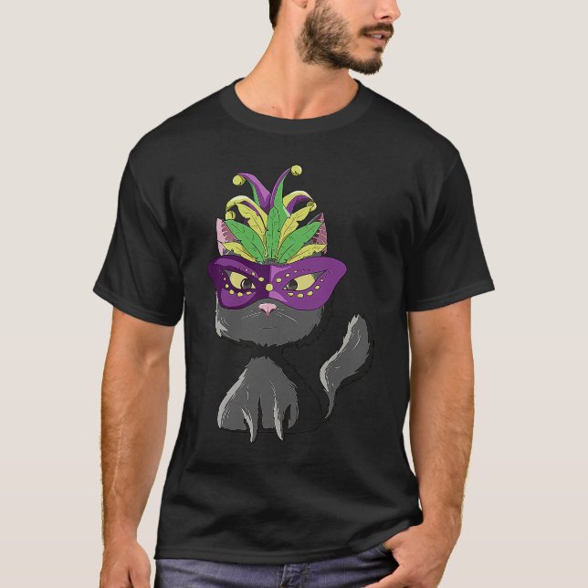 Camiseta Black Cat Mardi Gras (Anverso)