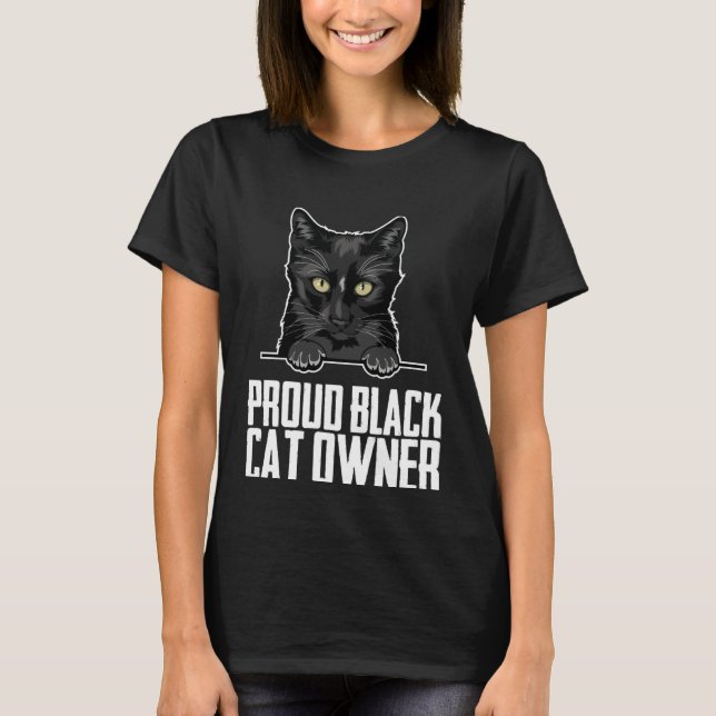 Camiseta Black cat mom  Black kitten  Black cat father (Anverso)