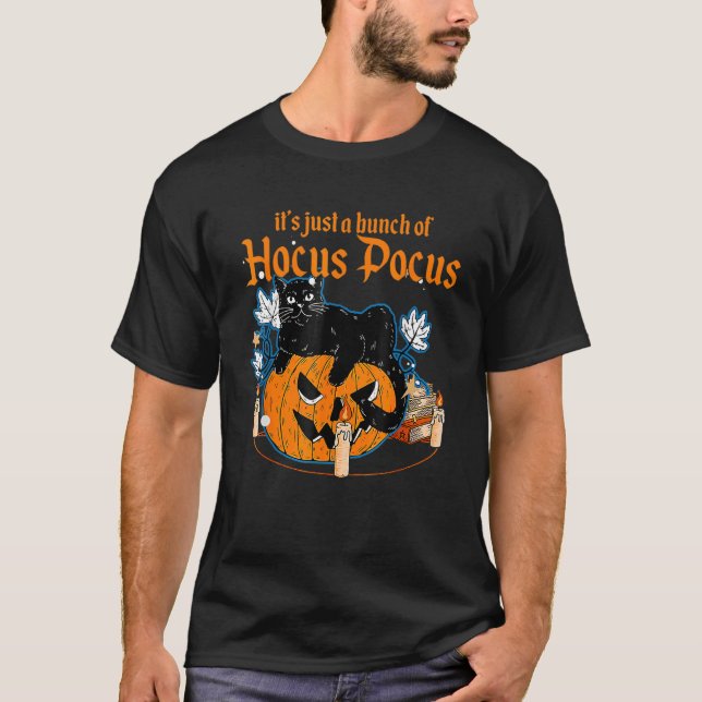 Camiseta Black Cat Moon Funny Halloween Costume Bunch Of Ho (Anverso)