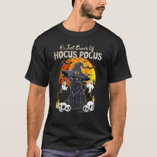 Camiseta Black Cat Moon Funny Halloween disstume Bunch of H
