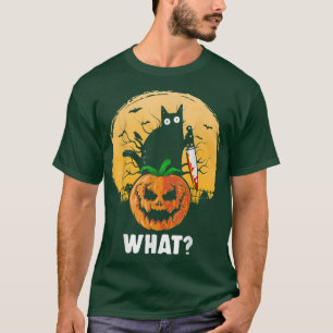 Camiseta Black Cat Moon Scary Pumpkin Funny Halloween Costu