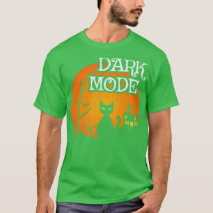 Camiseta Black Cat Moon Spooky Scene Halloween Funny Dar