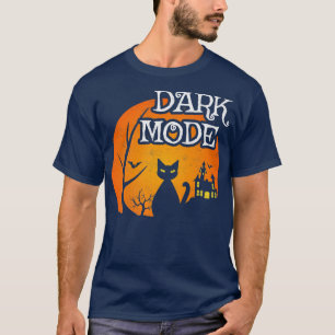 Camiseta Black Cat Moon Spooky Scene Halloween Funny Dar