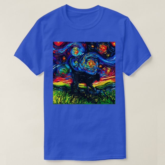Camiseta Black Cat Night 4 Van Gogh Cat Gift, Cat  (Diseño del anverso)
