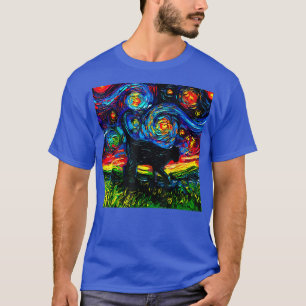 Camiseta Black Cat Night 4 Van Gogh Cat Gift, Cat 
