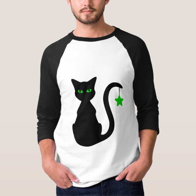 Camiseta Black Cat Raglan T-Shirt (Anverso)