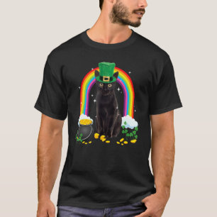 Camiseta Black Cat St Patricks Day Leprechaun Costume Shamr