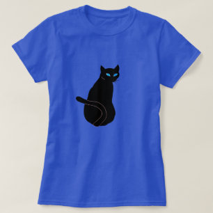 Camiseta Black Cat T-Shirt Blue Eyes