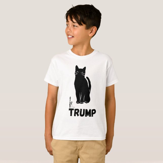 Camiseta Black Cat t shirt trump (Anverso completo)