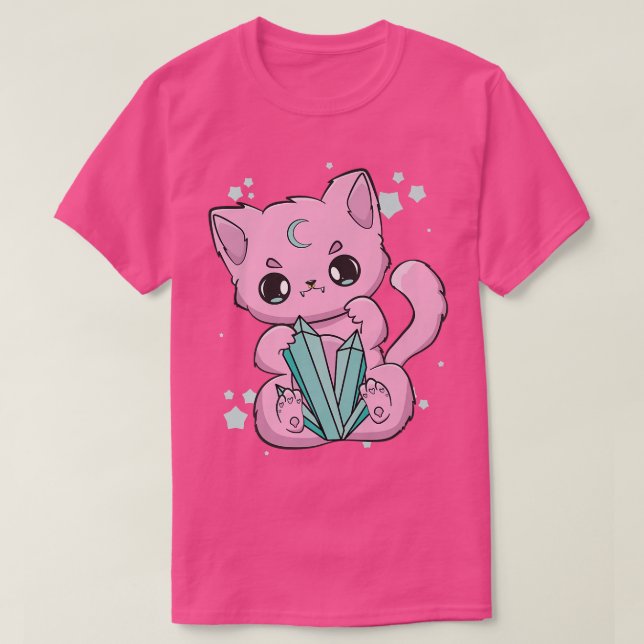 Camiseta Black Cat Wicca Cute Anime Neko Kitten Nugoth Prem (Diseño del anverso)