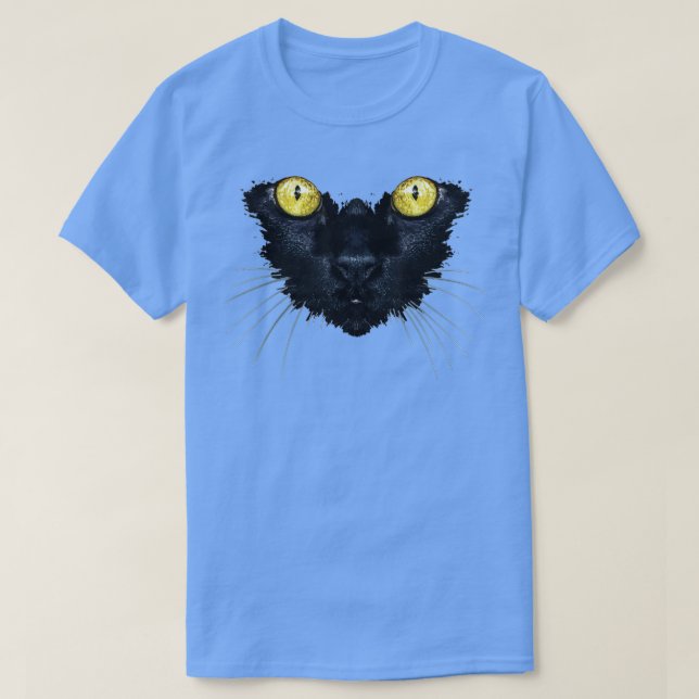 Camiseta Black Cat  Yellow Eyes Kitty Kitten Cat Face  (Diseño del anverso)