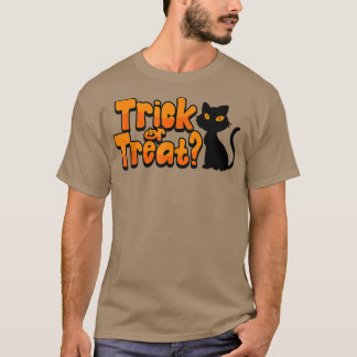 Camiseta Black Cat  Yellow Eyes Trick Or Treat Halloween 