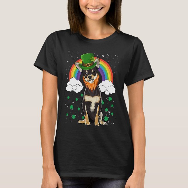 Camiseta Black Chihuahua St Patricks Day Leprechaun (Anverso)