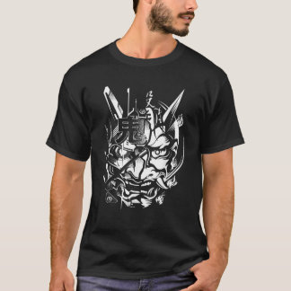 Camiseta Black Cobra Japanese Oni Cyberpunk Samurai Fun Tec