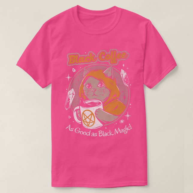 Camiseta Black Coffee cat  (Diseño del anverso)