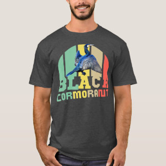 Camiseta Black Cormorant Bird Black Shag Hombres Mujeres Ni