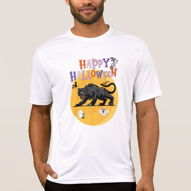 Camiseta black cougar on halloween night (Anverso)