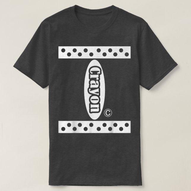 Camiseta Black Crayon Box Halloween Costume Pareja y Grupo (Diseño del anverso)