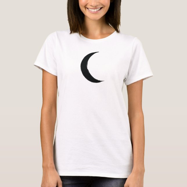 Camiseta Black Crescent Magic Dark Moon Astrología (Anverso)