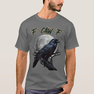 Camiseta Black Crow awF Funny Black Bird Cawing Grunge Moon