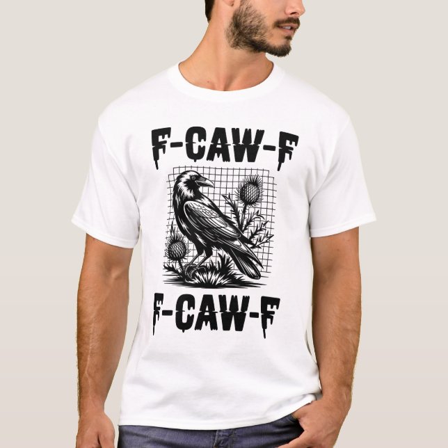Camiseta Black Crow F, Caw F, Funny Bird Dance Guay Present (Anverso)