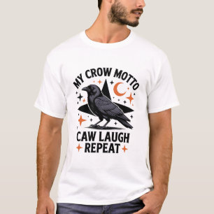 Camiseta Black Crow F Caw F, Funny Bird Sarcástico