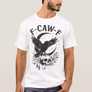 Camiseta Black Crow F Caw F Halloween Moon Gothic
