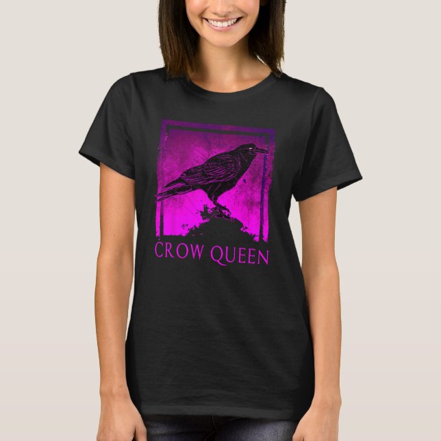 Camiseta Black Crow Queen Bird Watt Gift Idea Raven Cro (Anverso)