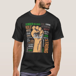 Camiseta Black Dad African Melanin Black History Month Stro