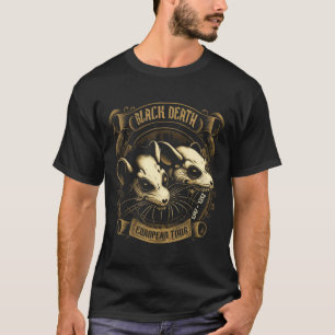 Camiseta Black Death European Tour History Goth