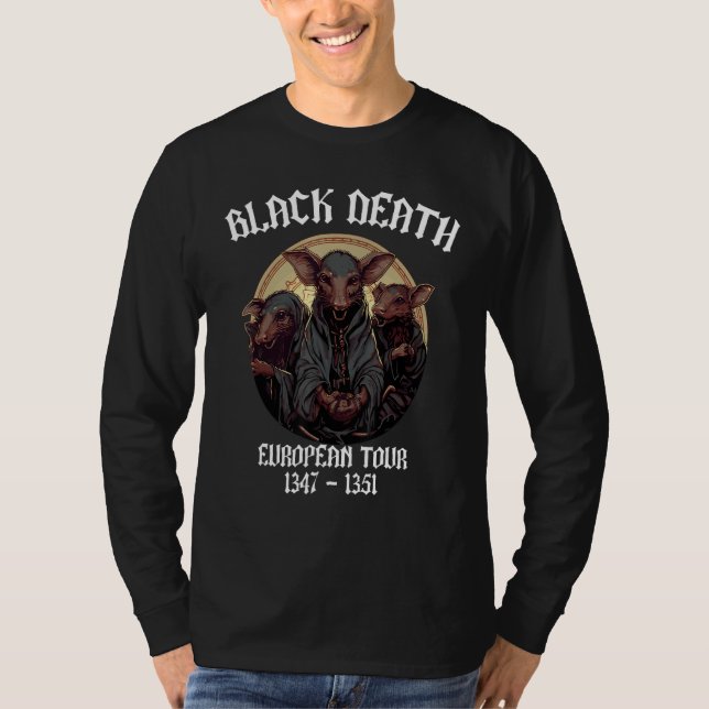 Camiseta Black Death European Tour Plague Doctor (Anverso)