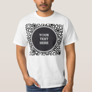Camiseta Black Dots & Circles Grid + tu trasero. y texto