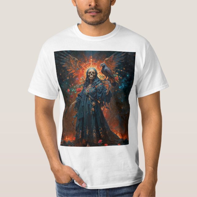 Camiseta Black Dress Santa Muerte (Anverso)
