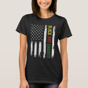 Camiseta Black Educated American Flag Apparel Black History