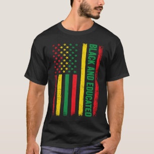 Camiseta Black Educated American Flag Apparel Black History