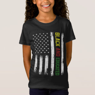 Camiseta Black Educated American Flag Apparel Black History