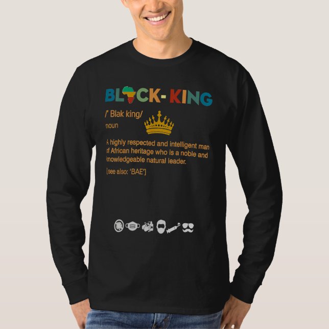 Camiseta Black Educated Motivated Melanin King African Amer (Anverso)