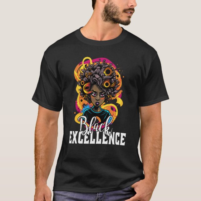 Camiseta Black Excellence African Pride Black History Month (Anverso)