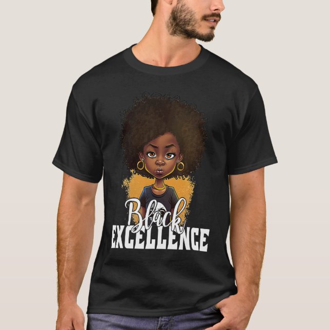 Camiseta Black Excellence African Pride Black History Month (Anverso)