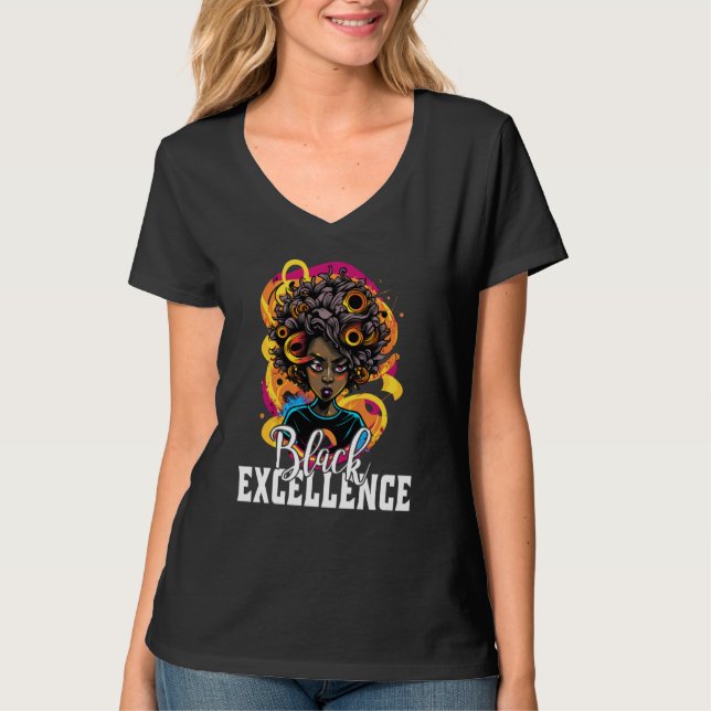 Camiseta Black Excellence African Pride Black History Month (Anverso)