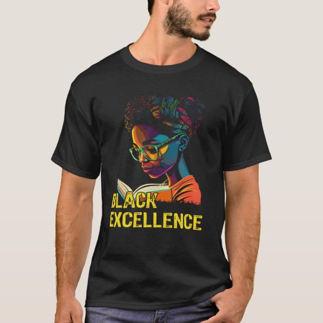 Camiseta Black Excellence African Pride History Month (Anverso)