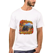 Camiseta Black_Fall Leaves & Mt Trails