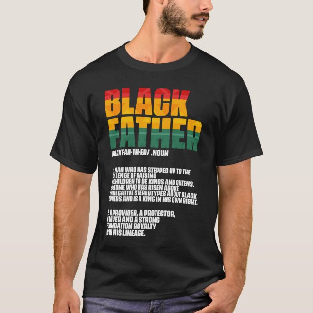 Camiseta Black Father Definition Father's Day African Ameri (Anverso)
