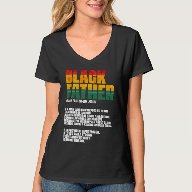Camiseta Black Father Definition Father's Day African Ameri (Anverso)