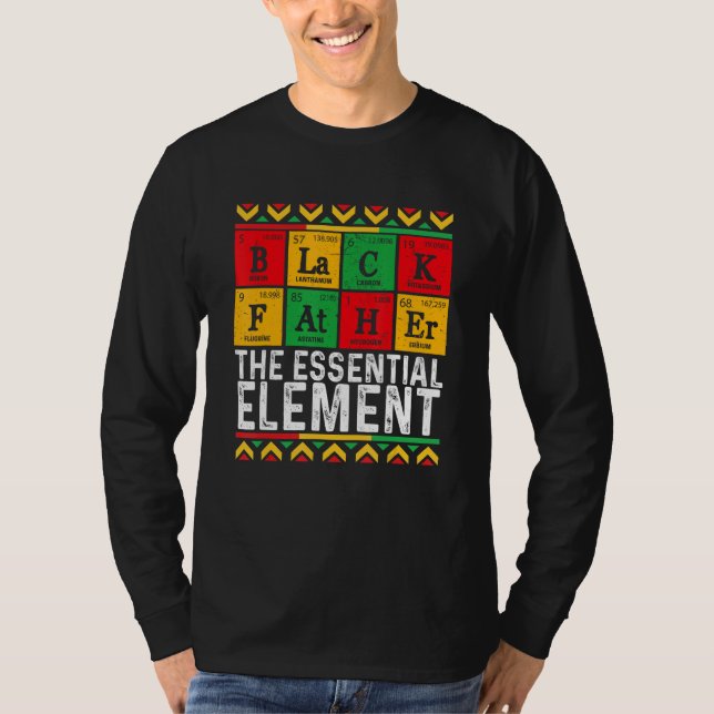 Camiseta Black Father The Essential Element Father s Day  D (Anverso)