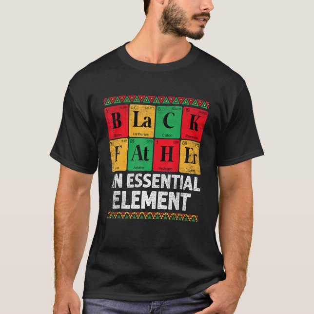 Camiseta Black Father The Essential Element Father s Day  D (Anverso)