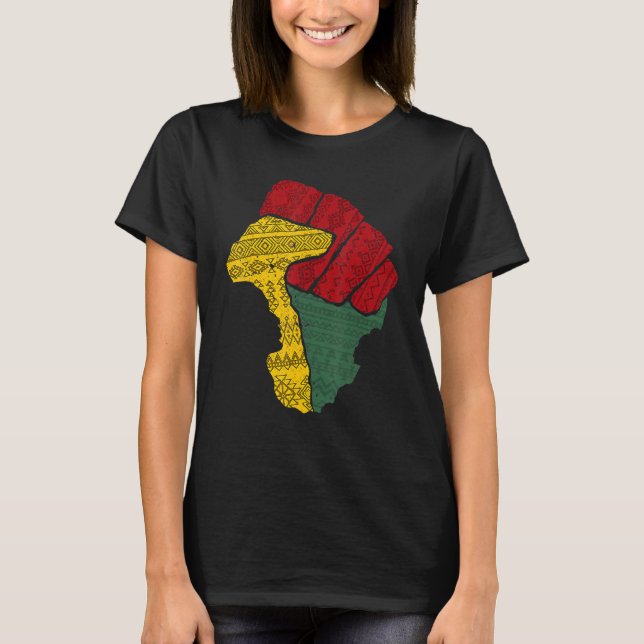 Camiseta Black Fist Shirt African American Pride Black Hist (Anverso)
