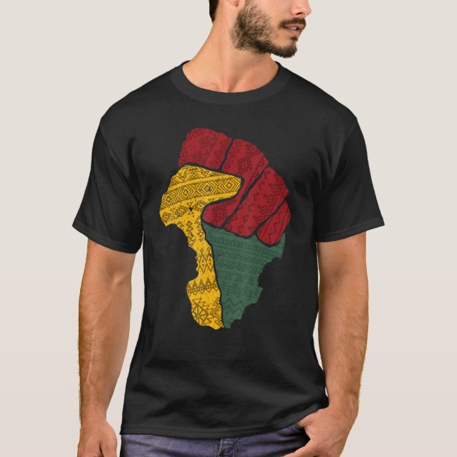 Camiseta Black Fist Shirt African American Pride Black Hist (Anverso)